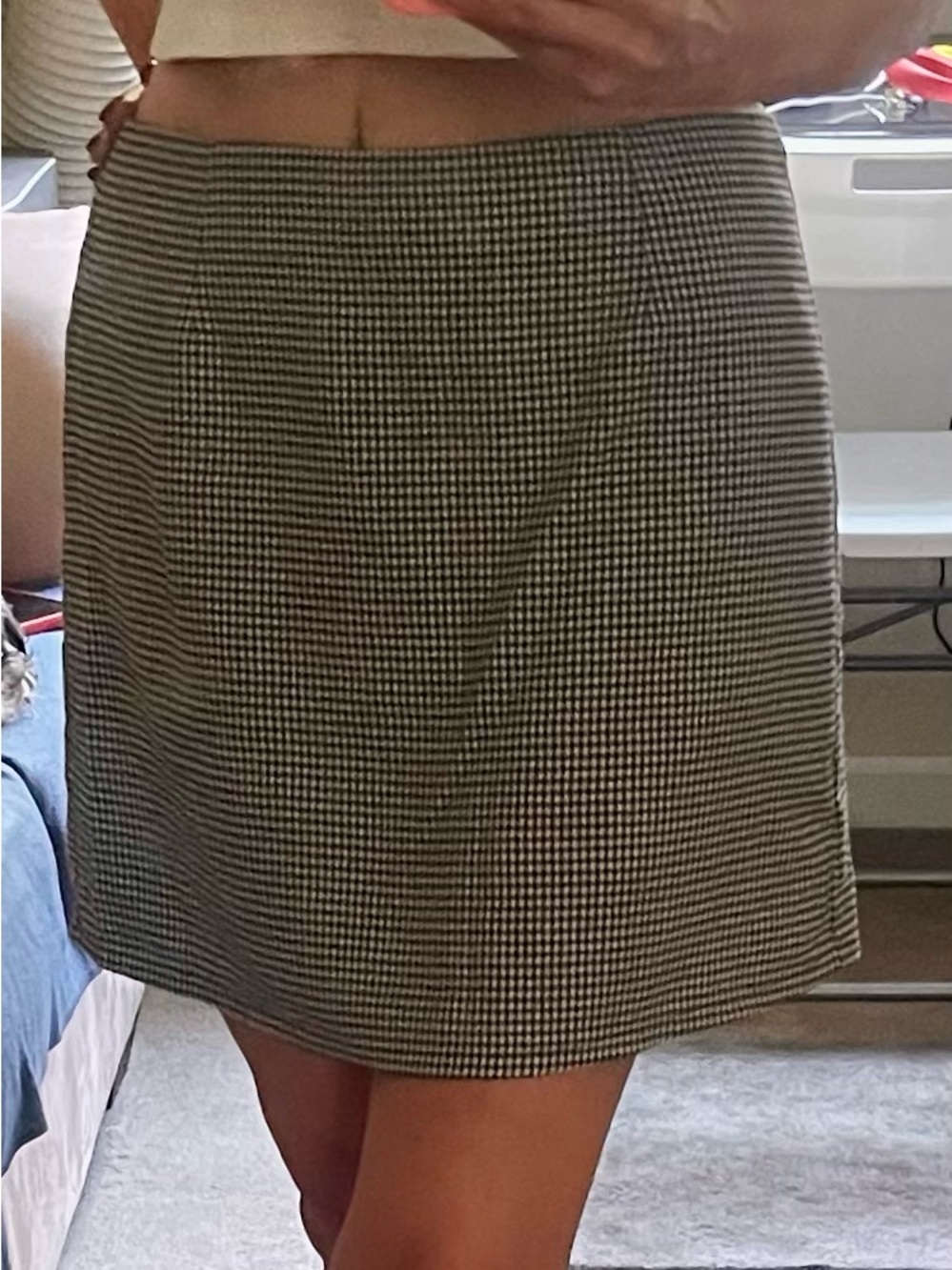 Forever 21 Black & White Mini Skirt